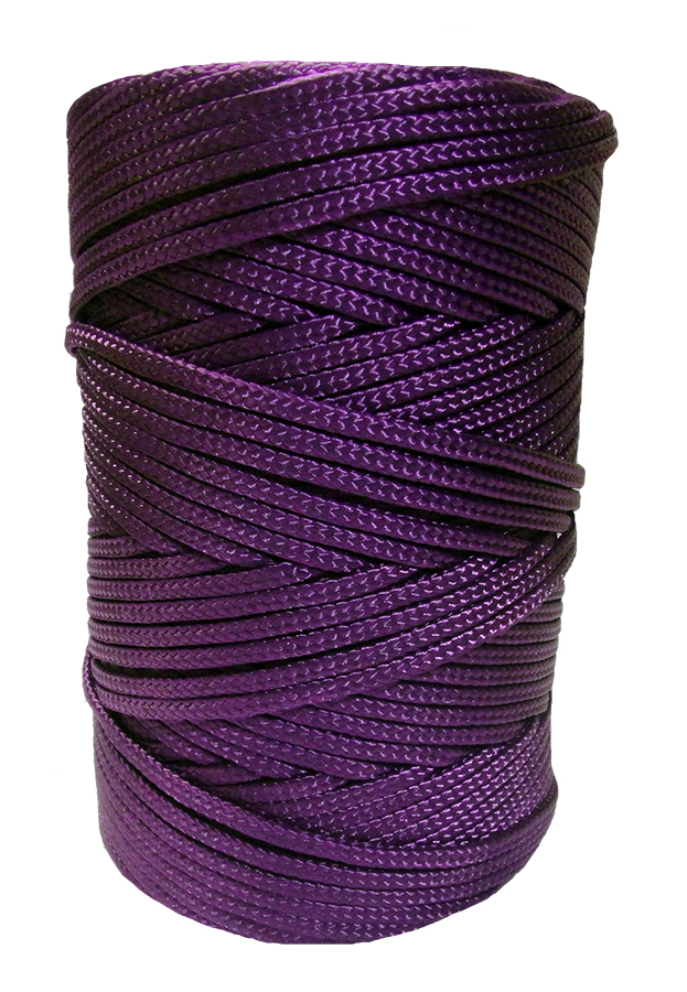 3mm Purple Braided Nylon Cord - 180m Reel