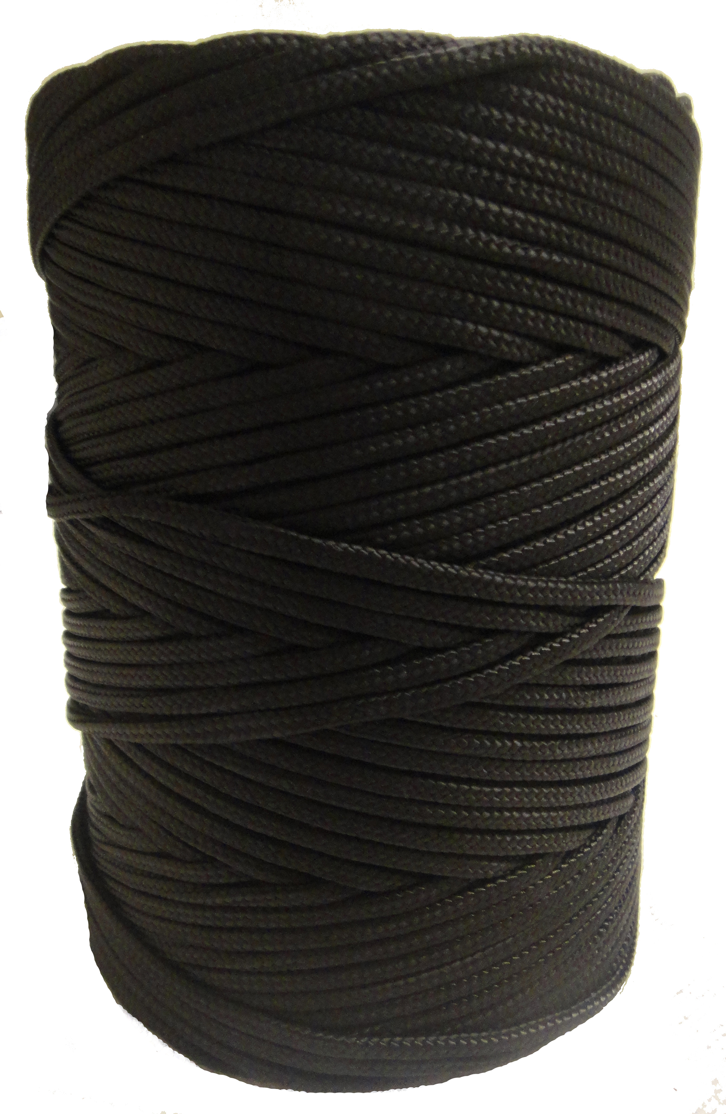 3mm Black Braided Nylon Cord - 180m Reel