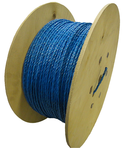 8mm Blue Polypropylene Duct Rope On Wooden Drum x 500m