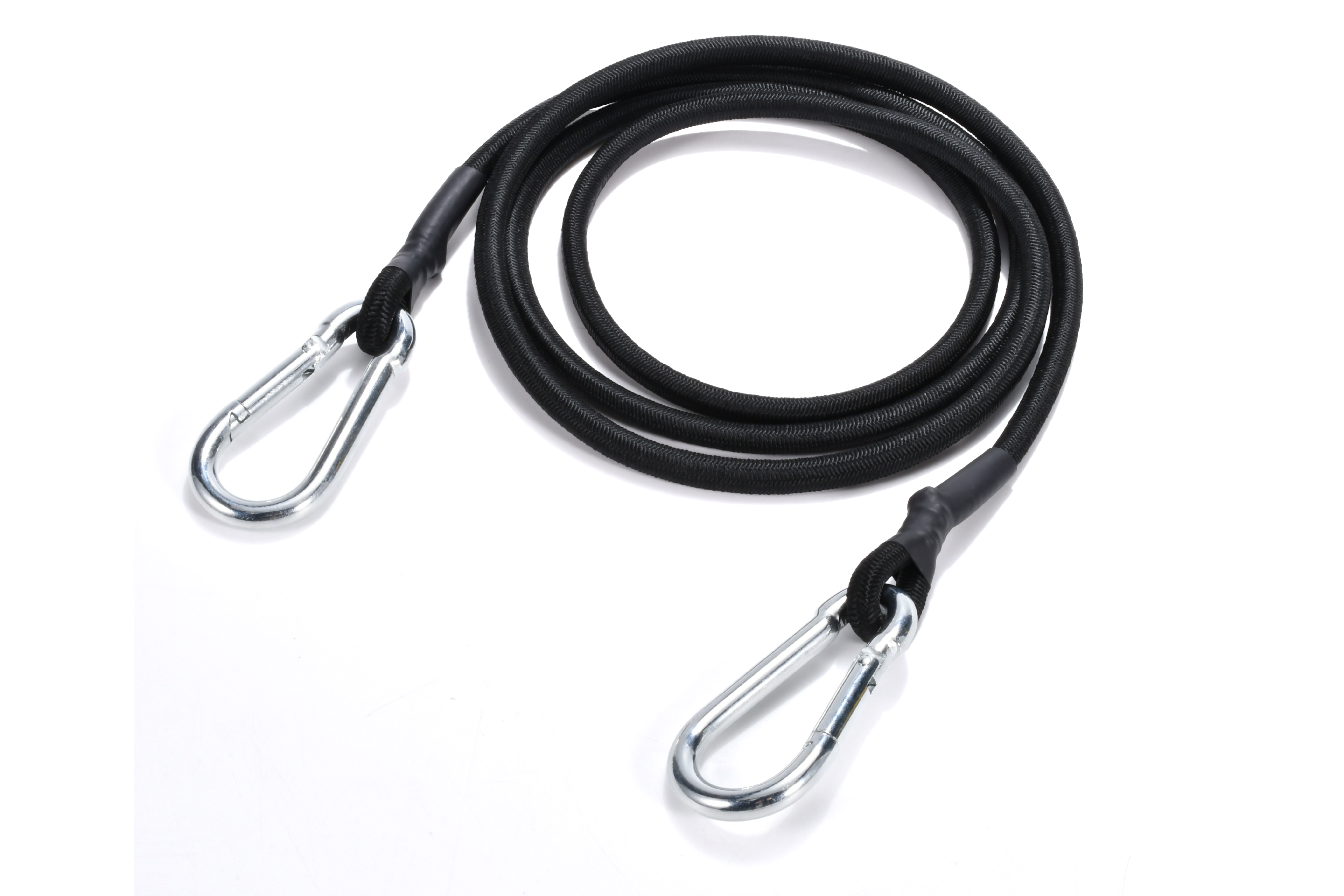 8mm Black Bungee Cord With Carabiner Clip x 36" Inches