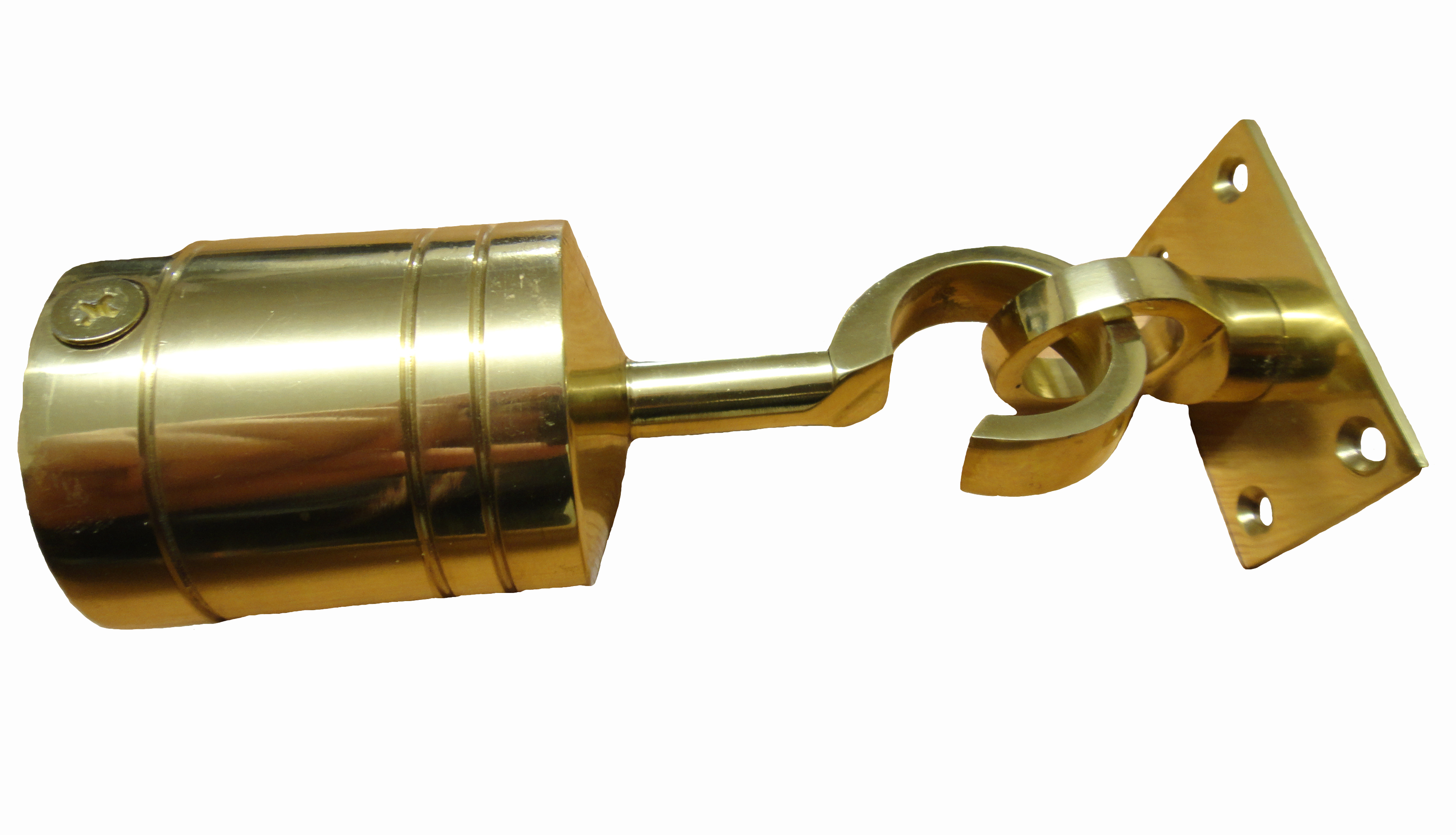 32mm Brass Decking Rope Hook End & Fixing Plate Rope Post Fitting Rope End Fixing