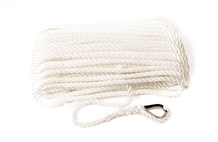 100 Metres x 16mm White Nylon Anchor Rope - Boat - Yacht
