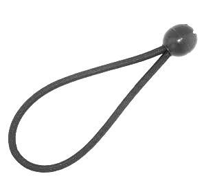6mm Black Bungee Cord Loop Ball Ties x 250mm