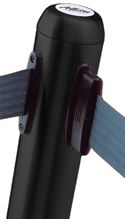 Black Flexibarrier Queuing Post With Strap