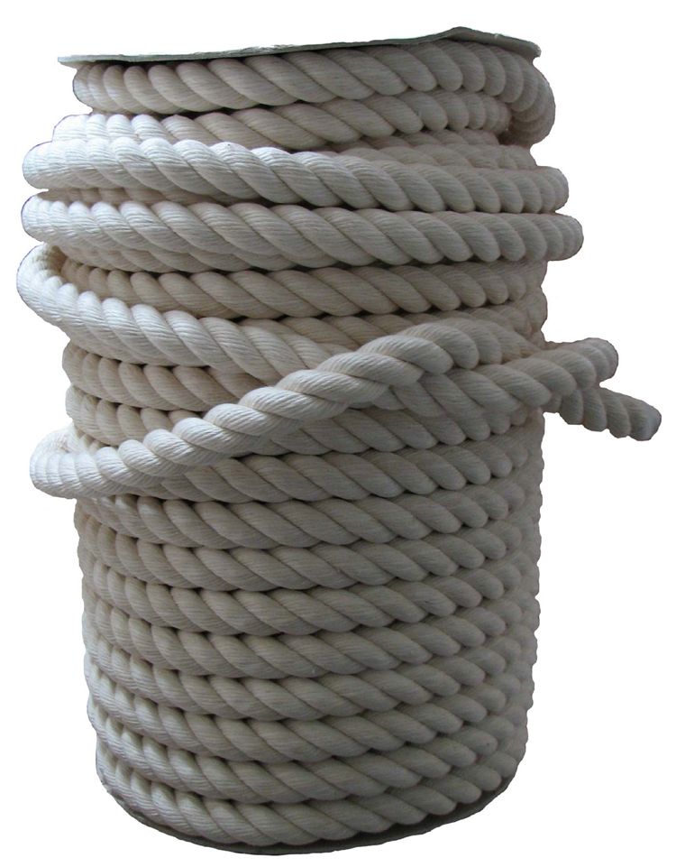 32mm Soft Natural White Cotton Rope x 110m