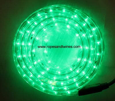 Green LED Rope Light 8m for in & Outdoor use & controller