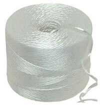 White Polypropylene twine string 2kg 450m per kilo Ball - Length 900m
