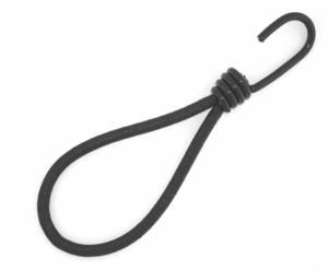 6mm Bungee Cord Loop Hook Ties With Metal Hook x 130mm