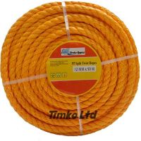 12mm Orange Polypropylene Rope x 50m Coil