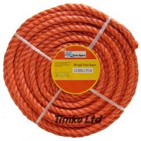 12mm Red Polypropylene Rope x 75m Coil