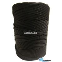 3mm Black Braided Nylon Cord - 180m Reel