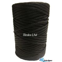 4mm Black Braided Nylon Cord - 130m Reel
