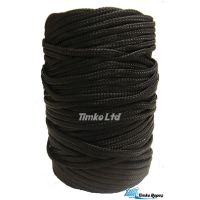5mm Black Braided Nylon Cord - 105m Reel