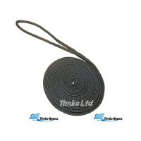 12mm Black Polyester Dockline 6m with Spliced Eye